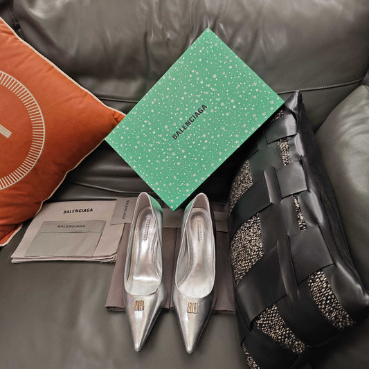 Balenciaga 26s Pump 85 Sliver Sheepskin 681213