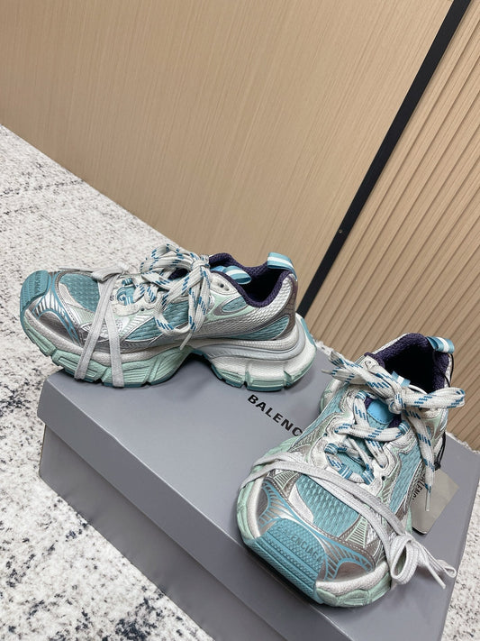 Balenciaga Sneaker Mesh Lace-up Light Blue Fabric 534180