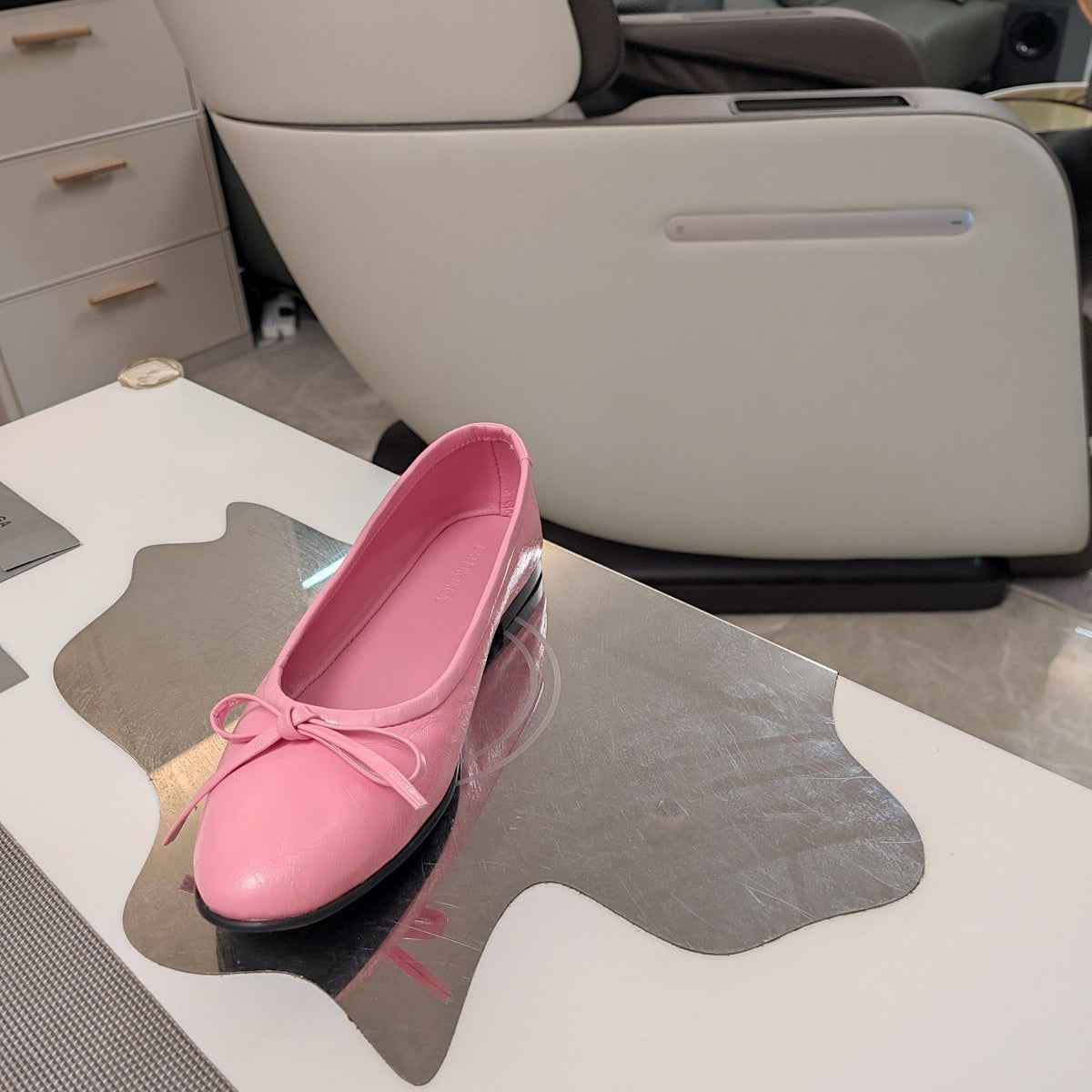 Balen 25 bow ballet flat pink sheepskin 184480
