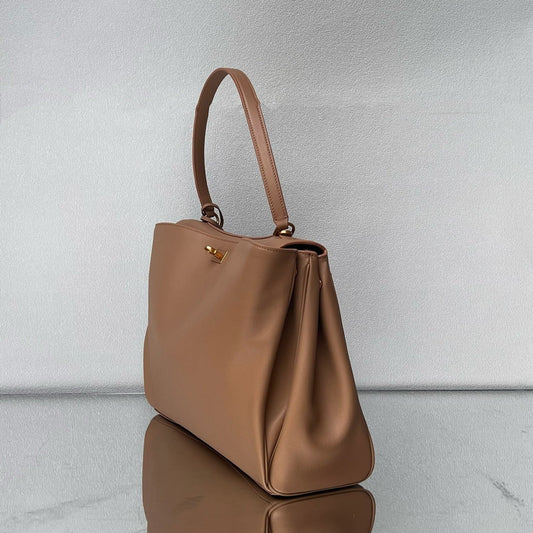 Balenciaga Large Bag 40 Rich Brown Calfskin Gold Hardware