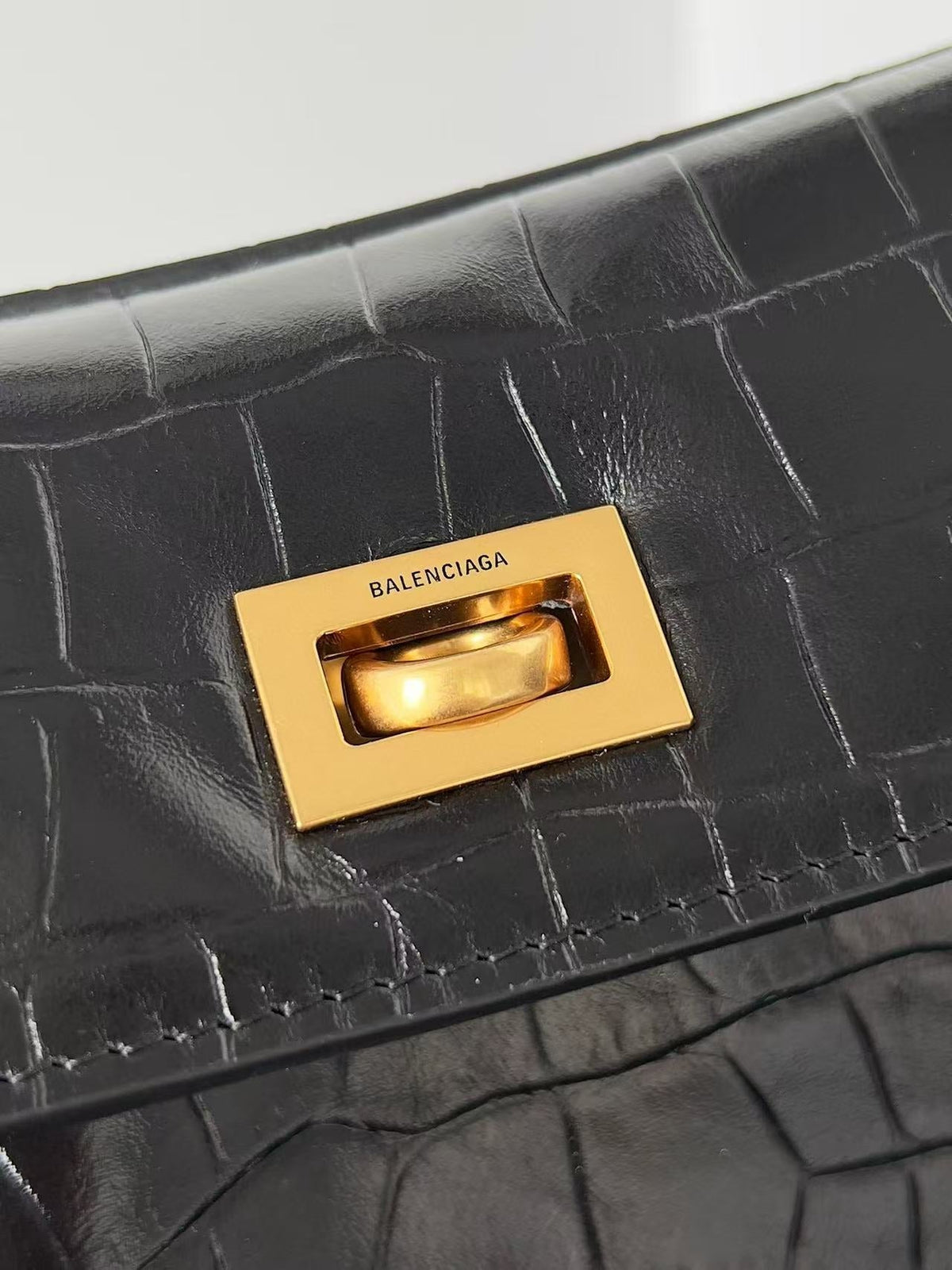 Balenciaga Rodeo Tote Bag Black Calfskin