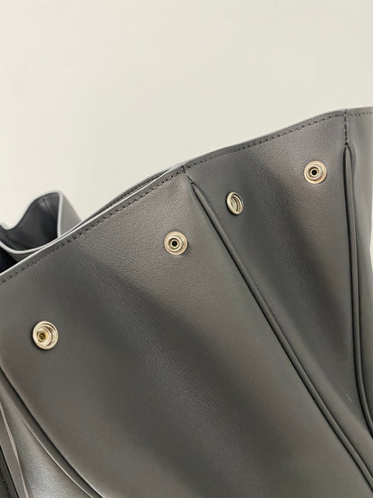 RODEO LARGE BAG 40 IN GREY SMOOTH CALFSKIN SILVER HARDWARE