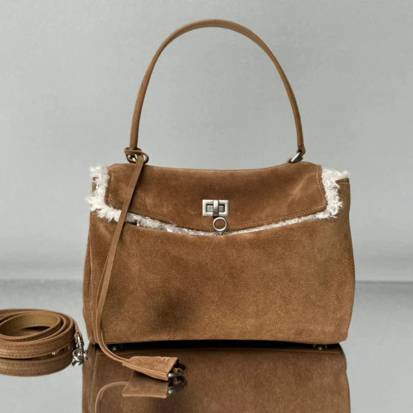 Balenciaga Small Rodeo Bag 29 Brown Suede Sliver Hardware