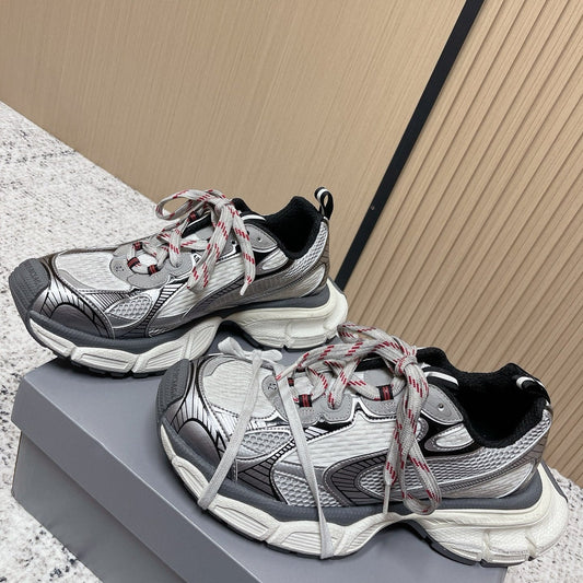 Balenciaga Sneaker Mesh Lace-up Black White Fabric 534178