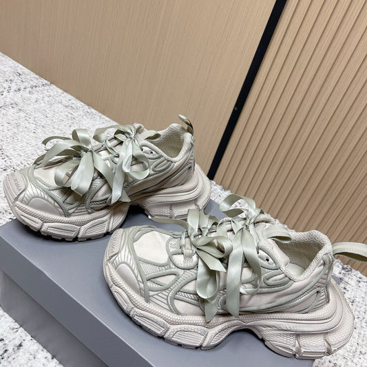 Balenciaga Sneaker Mesh Lace-up Light Gray Fabric 534185