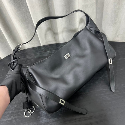 Balenciaga Bel Air Shoulder Bag Black Smooth Calfskin