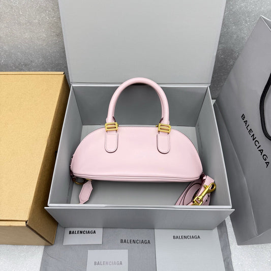 Balenciaga Bolero Bowling Bag Light Pink Calfksin