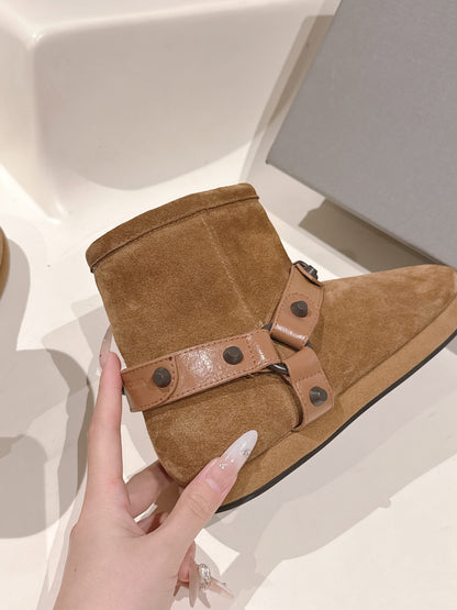 Balenciaga Alaska soft boots brown suede 467185