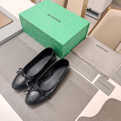 Balen 25 bow ballet flat black sheepskin 184478