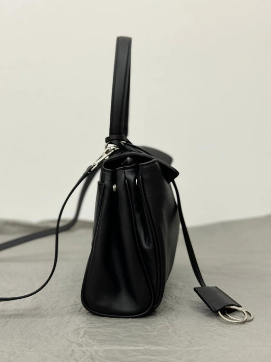 Balenciaga Small Rodeo Bag 29 Black Calfskin Sliver Hardware
