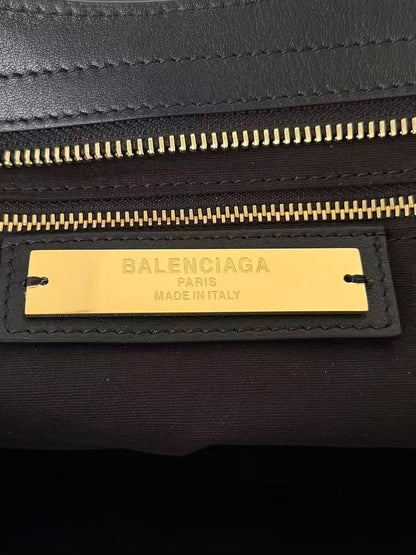 Balenciaga 2026 Le City Bag 37cm Black Suede Leather