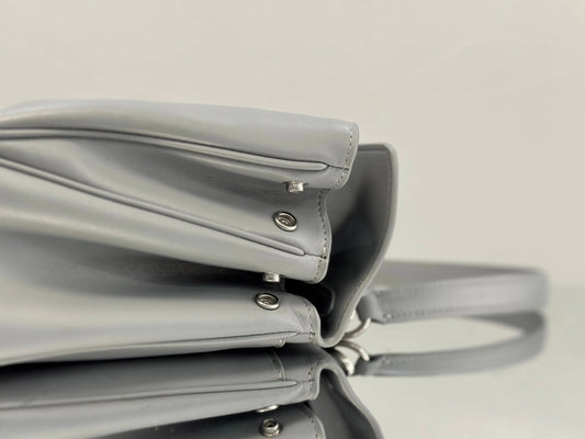 Balenciaga Mini Bag 22 Gray Calfskin Sliver Hardware